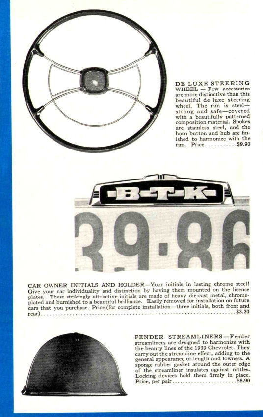 1939 Chevrolet Accessories Booklet Page 14